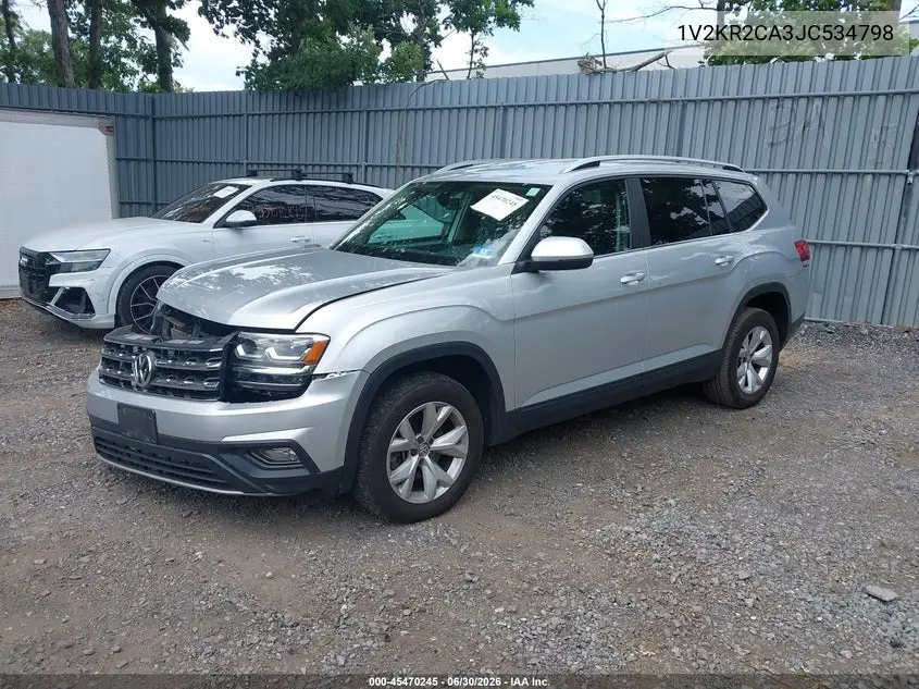 2018 Volkswagen Atlas 3.6L V6 Se VIN: 1V2KR2CA3JC534798 Lot: 45470245