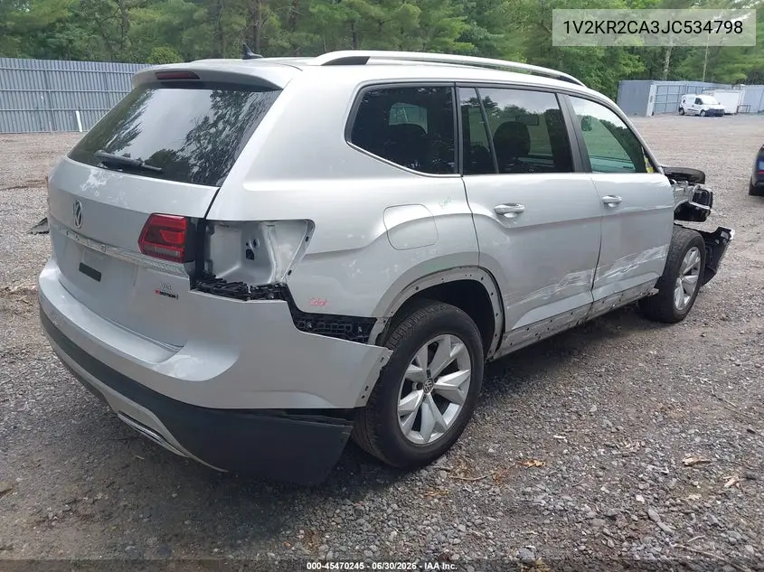 2018 Volkswagen Atlas 3.6L V6 Se VIN: 1V2KR2CA3JC534798 Lot: 45470245