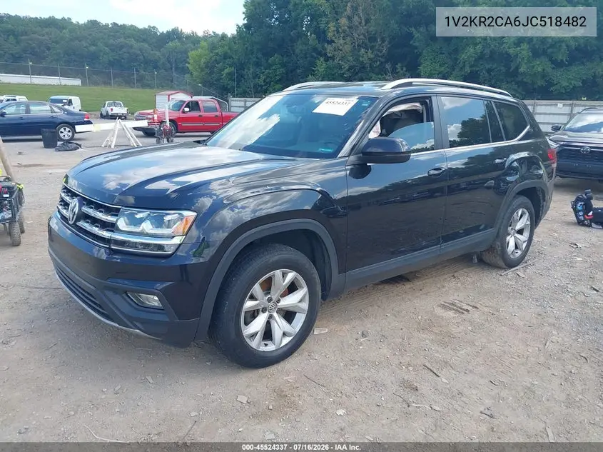 2018 Volkswagen Atlas 3.6L V6 Se VIN: 1V2KR2CA6JC518482 Lot: 45524337