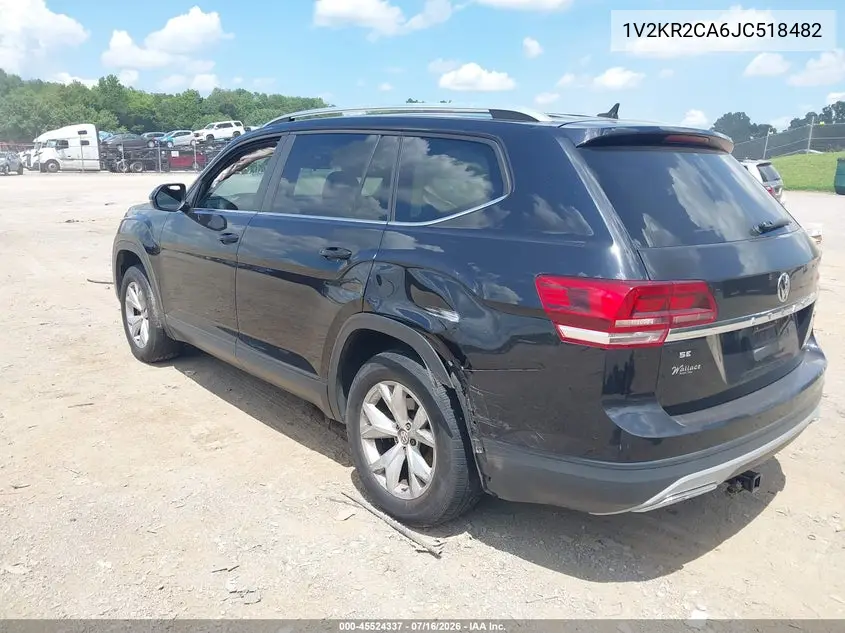 2018 Volkswagen Atlas 3.6L V6 Se VIN: 1V2KR2CA6JC518482 Lot: 45524337