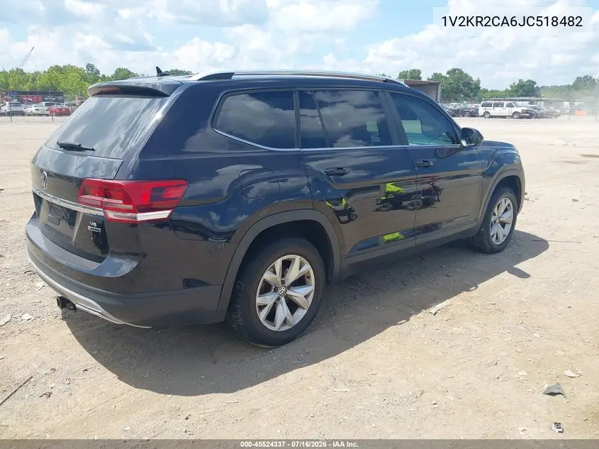 2018 Volkswagen Atlas 3.6L V6 Se VIN: 1V2KR2CA6JC518482 Lot: 45524337