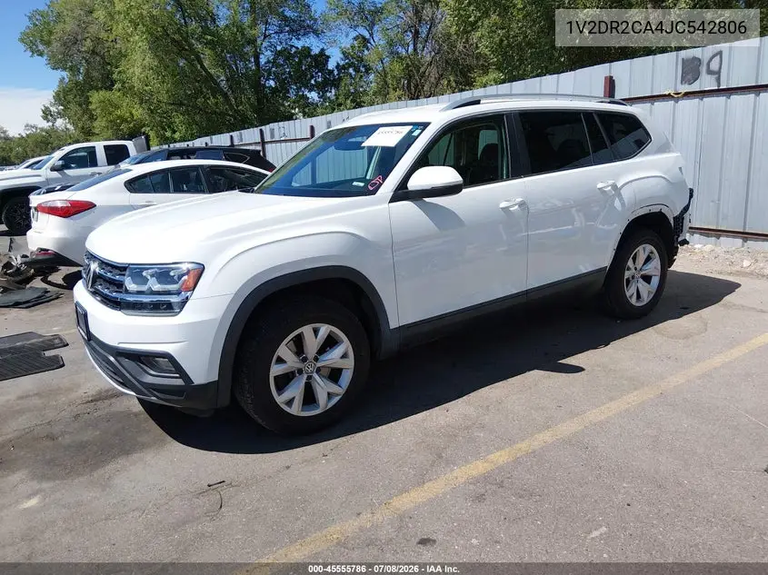 2018 Volkswagen Atlas 3.6L V6 Se/3.6L V6 Se W/Technology VIN: 1V2DR2CA4JC542806 Lot: 45555786