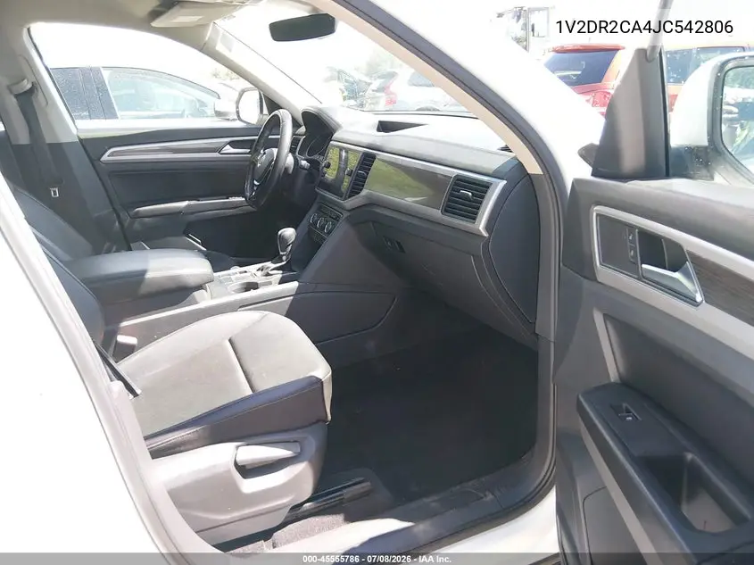 2018 Volkswagen Atlas 3.6L V6 Se/3.6L V6 Se W/Technology VIN: 1V2DR2CA4JC542806 Lot: 45555786