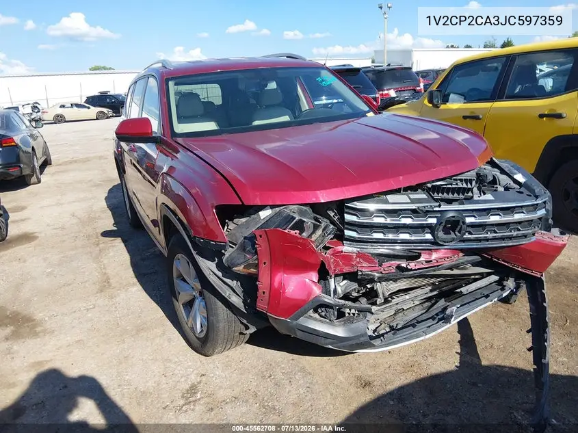 2018 Volkswagen Atlas 2.0T Se VIN: 1V2CP2CA3JC597359 Lot: 45562708