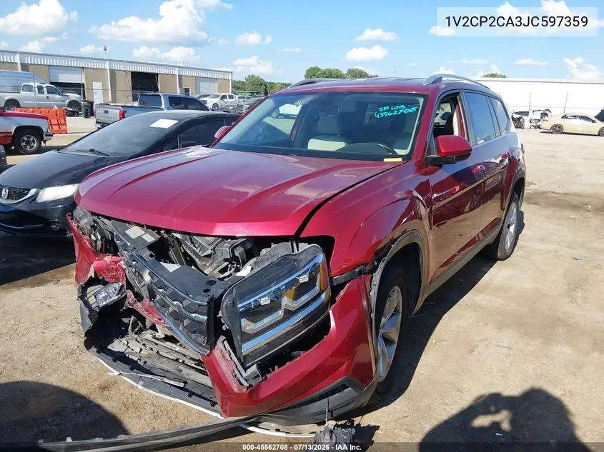 2018 Volkswagen Atlas 2.0T Se VIN: 1V2CP2CA3JC597359 Lot: 45562708