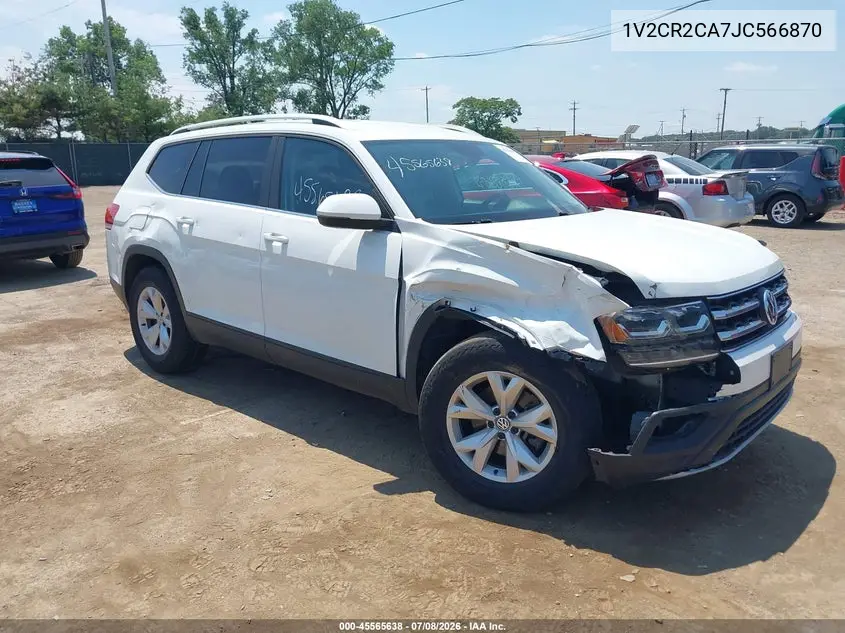 2018 Volkswagen Atlas 3.6L V6 Se VIN: 1V2CR2CA7JC566870 Lot: 45565638