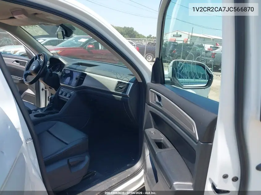 2018 Volkswagen Atlas 3.6L V6 Se VIN: 1V2CR2CA7JC566870 Lot: 45565638