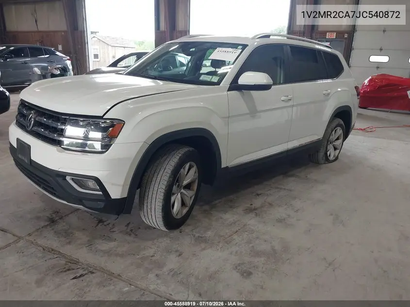 2018 Volkswagen Atlas 3.6L V6 Sel VIN: 1V2MR2CA7JC540872 Lot: 45588919