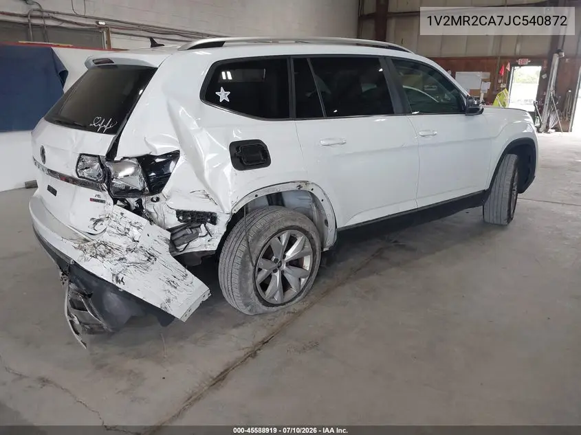 2018 Volkswagen Atlas 3.6L V6 Sel VIN: 1V2MR2CA7JC540872 Lot: 45588919
