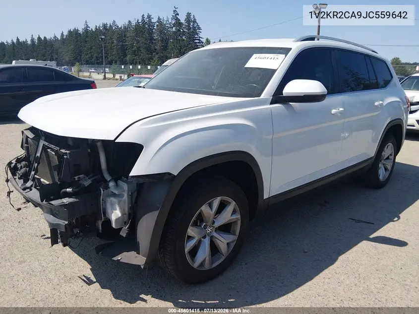 2018 Volkswagen Atlas 3.6L V6 Se VIN: 1V2KR2CA9JC559642 Lot: 45601415