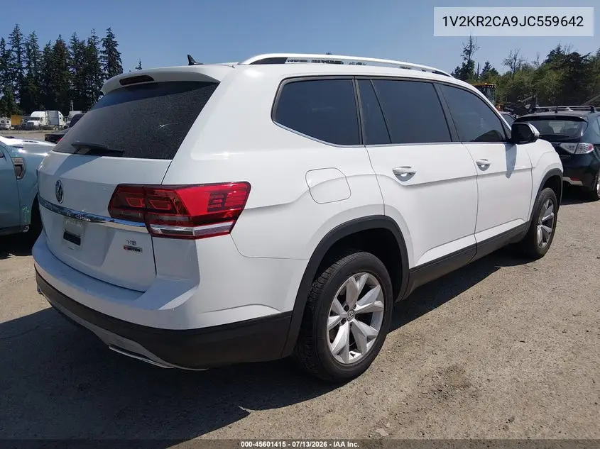 2018 Volkswagen Atlas 3.6L V6 Se VIN: 1V2KR2CA9JC559642 Lot: 45601415