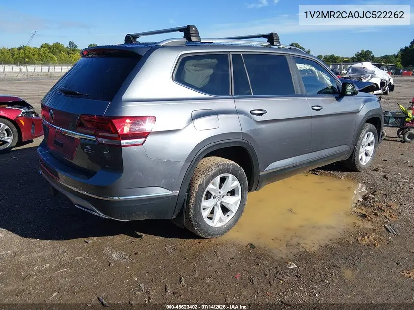 2018 Volkswagen Atlas 3.6L V6 Sel VIN: 1V2MR2CA0JC522262 Lot: 45623402