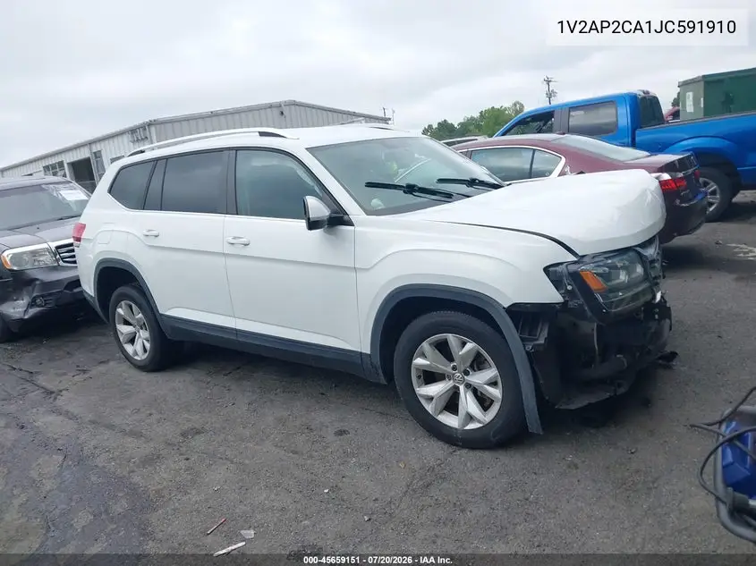 2018 Volkswagen Atlas 2.0T S VIN: 1V2AP2CA1JC591910 Lot: 45659151