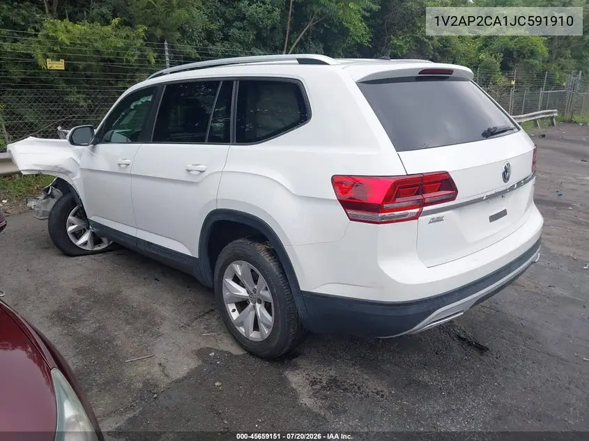 2018 Volkswagen Atlas 2.0T S VIN: 1V2AP2CA1JC591910 Lot: 45659151