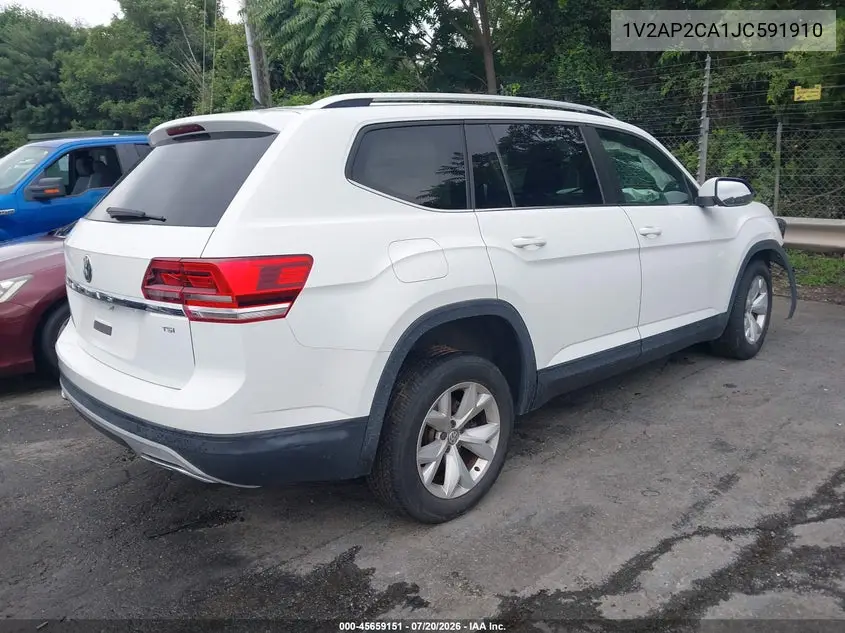 2018 Volkswagen Atlas 2.0T S VIN: 1V2AP2CA1JC591910 Lot: 45659151