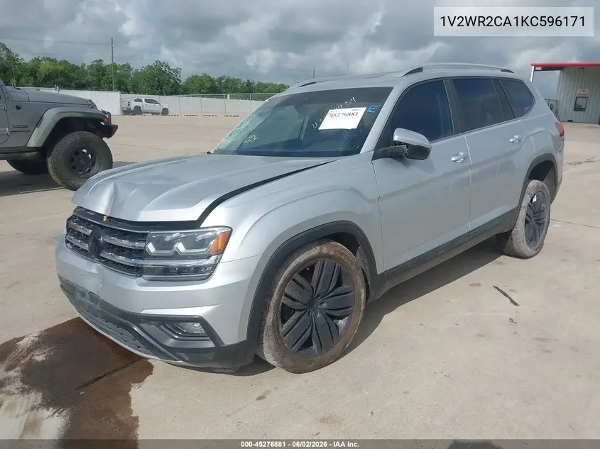 1V2WR2CA1KC596171 2019 Volkswagen Atlas 3.6L V6 Se W/Technology