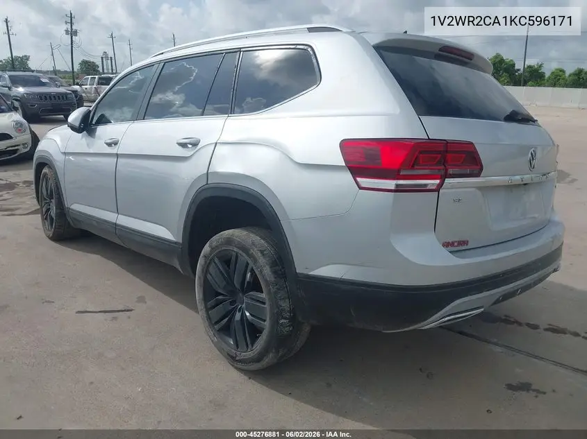 1V2WR2CA1KC596171 2019 Volkswagen Atlas 3.6L V6 Se W/Technology