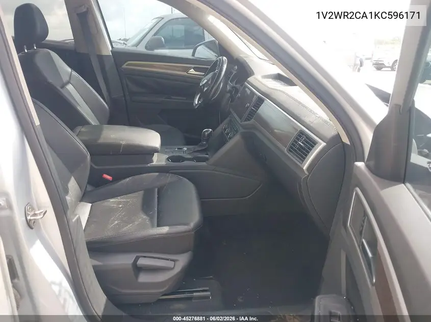 1V2WR2CA1KC596171 2019 Volkswagen Atlas 3.6L V6 Se W/Technology