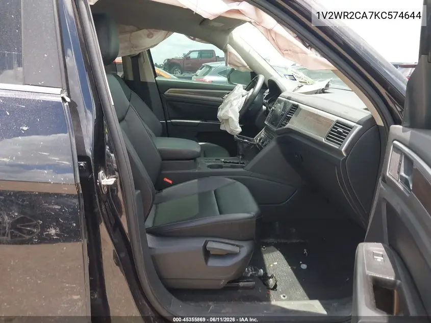 2019 Volkswagen Atlas 3.6L V6 Se W/Technology VIN: 1V2WR2CA7KC574644 Lot: 45355869