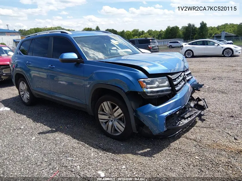 2019 Volkswagen Atlas 3.6L V6 Se W/Technology VIN: 1V2WR2CA7KC520115 Lot: 45364327
