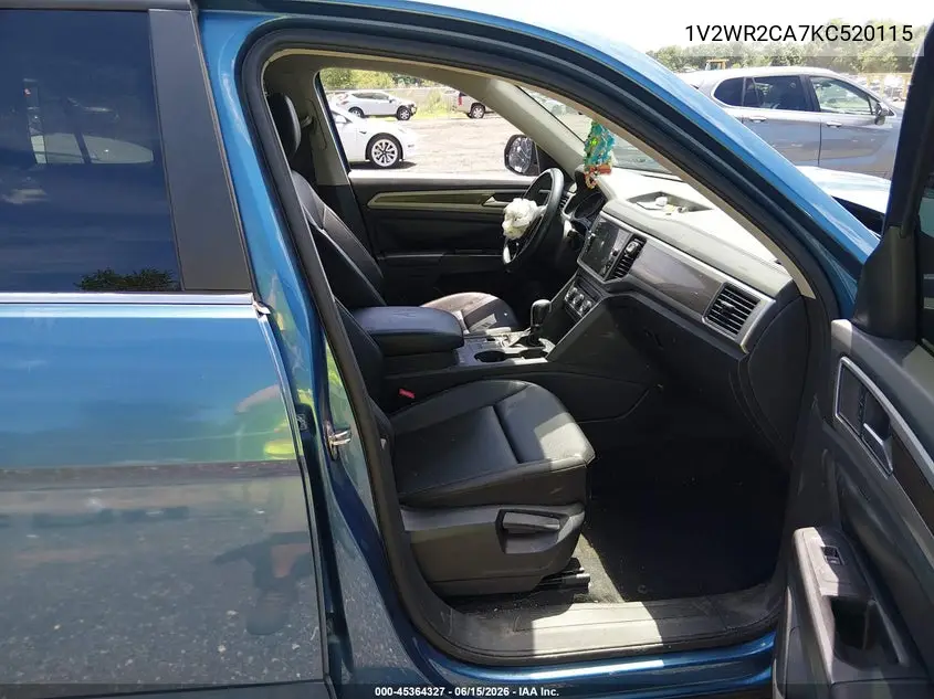 2019 Volkswagen Atlas 3.6L V6 Se W/Technology VIN: 1V2WR2CA7KC520115 Lot: 45364327