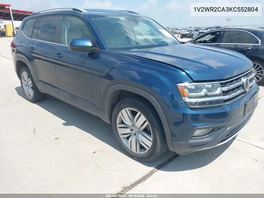 2019 Volkswagen Atlas 3.6L V6 Se W/Technology VIN: 1V2WR2CA3KC552804 Lot: 45375318