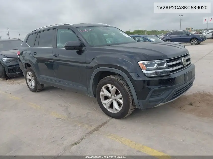 2019 Volkswagen Atlas 2.0T S VIN: 1V2AP2CA3KC539020 Lot: 45552833