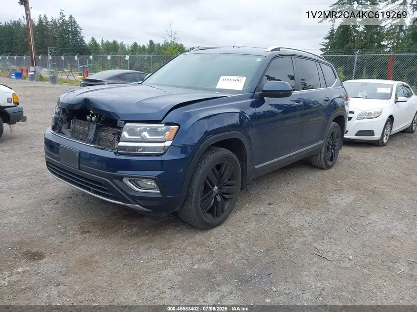 2019 Volkswagen Atlas 3.6L V6 Sel VIN: 1V2MR2CA4KC619269 Lot: 45553402