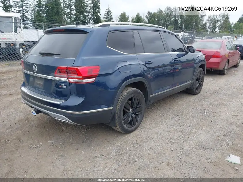 2019 Volkswagen Atlas 3.6L V6 Sel VIN: 1V2MR2CA4KC619269 Lot: 45553402