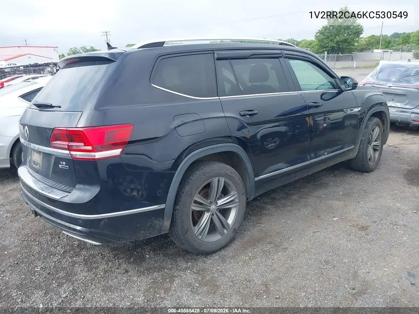 2019 Volkswagen Atlas 3.6L V6 Sel R-Line VIN: 1V2RR2CA6KC530549 Lot: 45565428