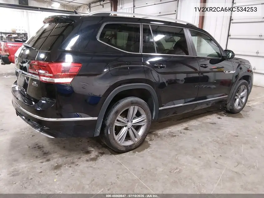 2019 Volkswagen Atlas 3.6L V6 Se W/Technology R-Line VIN: 1V2XR2CA6KC534253 Lot: 45568647