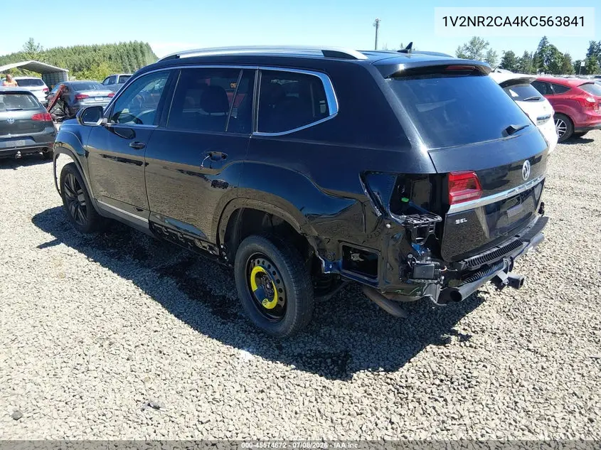 2019 Volkswagen Atlas 3.6L V6 Sel Premium VIN: 1V2NR2CA4KC563841 Lot: 45574672