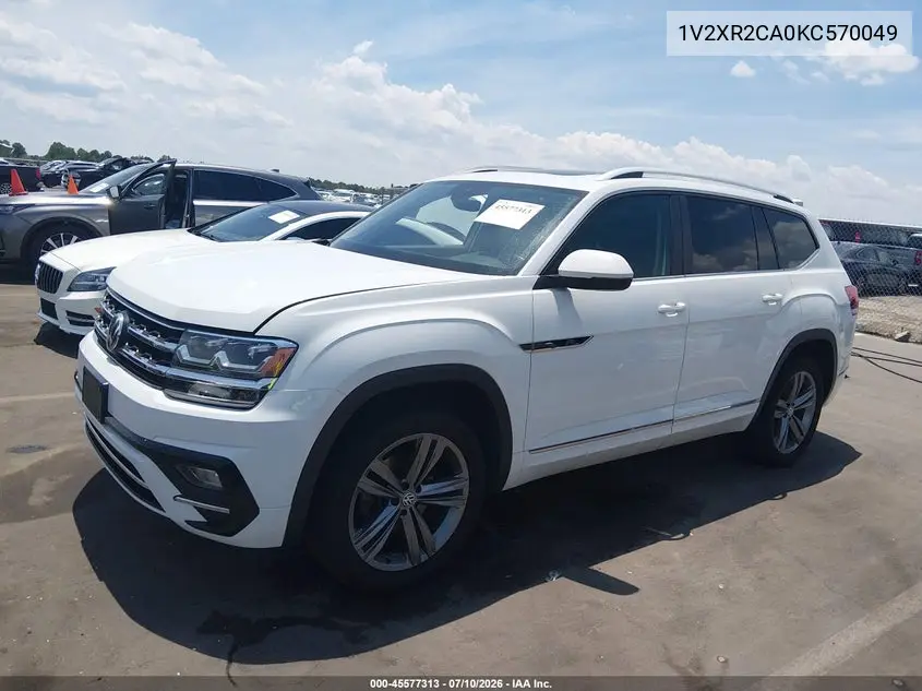 2019 Volkswagen Atlas 3.6L V6 Se W/Technology R-Line VIN: 1V2XR2CA0KC570049 Lot: 45577313
