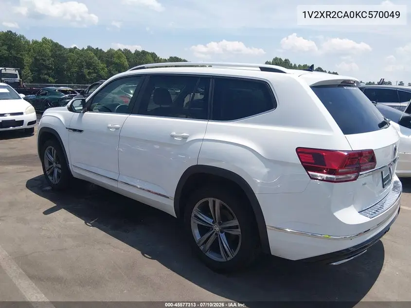 2019 Volkswagen Atlas 3.6L V6 Se W/Technology R-Line VIN: 1V2XR2CA0KC570049 Lot: 45577313