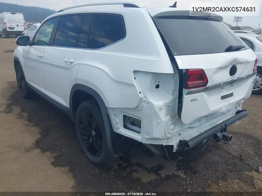 2019 Volkswagen Atlas 3.6L V6 Sel VIN: 1V2MR2CAXKC574631 Lot: 45609429