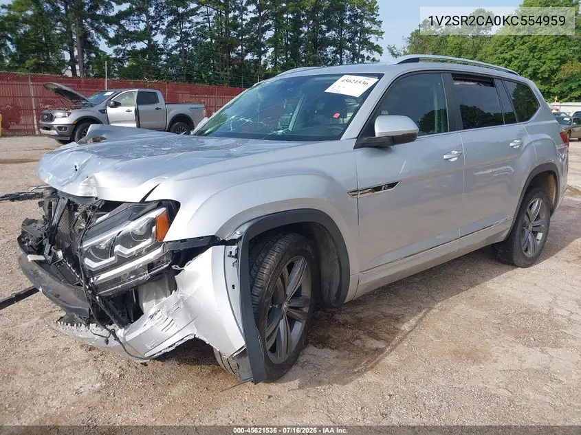 2019 Volkswagen Atlas 3.6L V6 Sel R-Line VIN: 1V2SR2CA0KC554959 Lot: 45621536