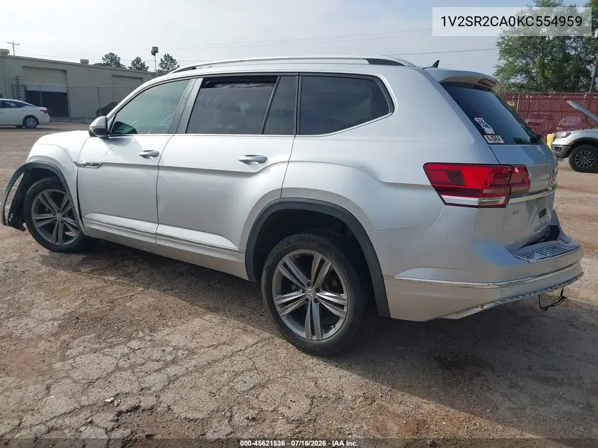 2019 Volkswagen Atlas 3.6L V6 Sel R-Line VIN: 1V2SR2CA0KC554959 Lot: 45621536