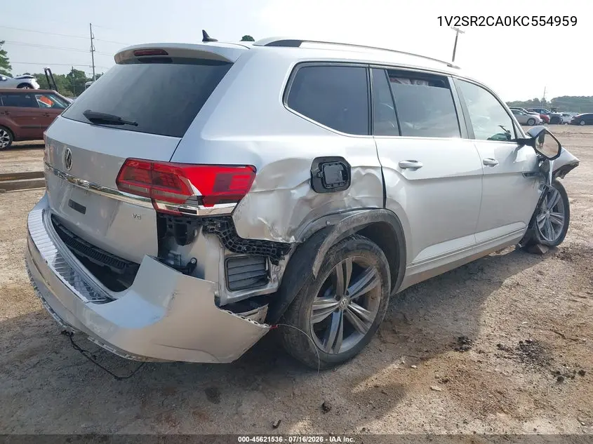2019 Volkswagen Atlas 3.6L V6 Sel R-Line VIN: 1V2SR2CA0KC554959 Lot: 45621536