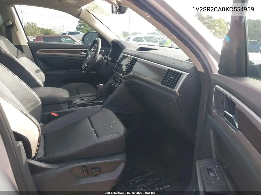 2019 Volkswagen Atlas 3.6L V6 Sel R-Line VIN: 1V2SR2CA0KC554959 Lot: 45621536