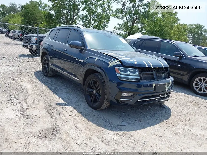 2019 Volkswagen Atlas 3.6L V6 Sel R-Line VIN: 1V2SR2CA0KC603500 Lot: 45628599