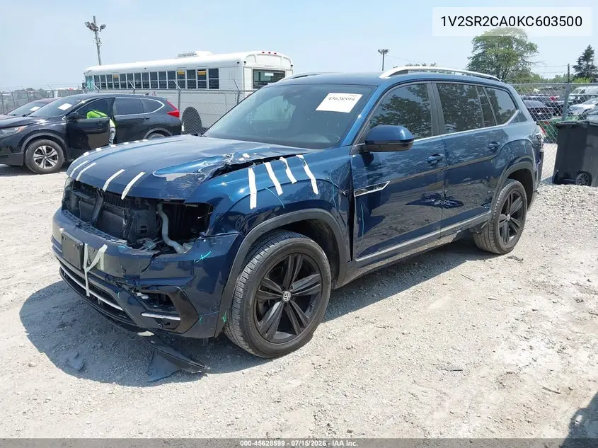 2019 Volkswagen Atlas 3.6L V6 Sel R-Line VIN: 1V2SR2CA0KC603500 Lot: 45628599
