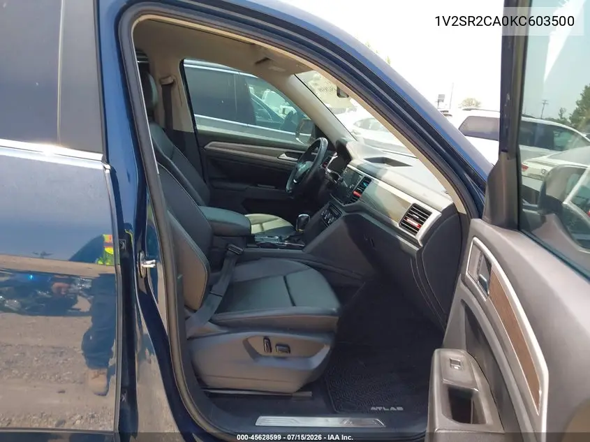 2019 Volkswagen Atlas 3.6L V6 Sel R-Line VIN: 1V2SR2CA0KC603500 Lot: 45628599