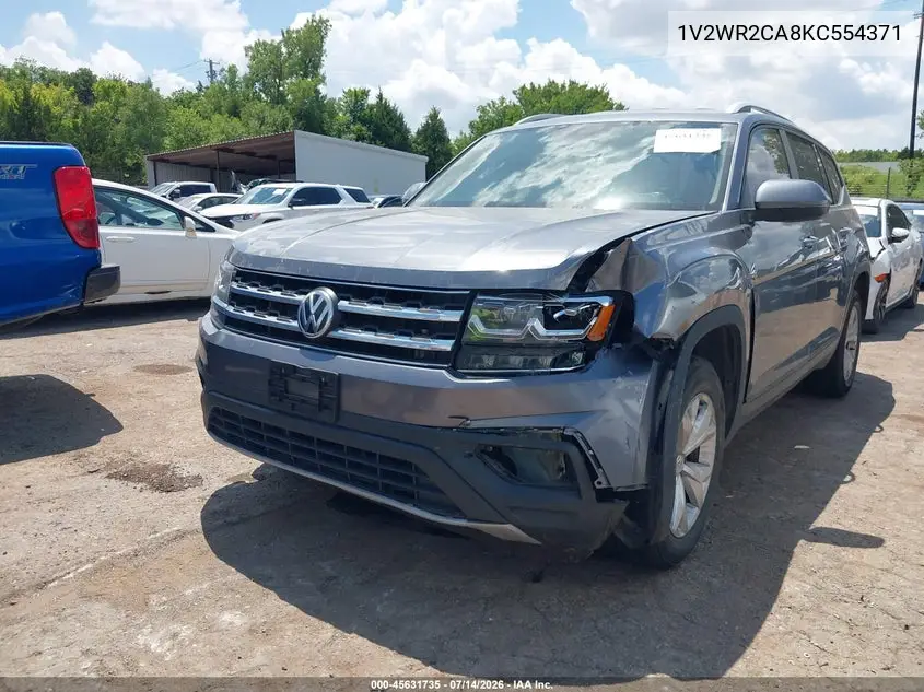 2019 Volkswagen Atlas 3.6L V6 Se W/Technology VIN: 1V2WR2CA8KC554371 Lot: 45631735