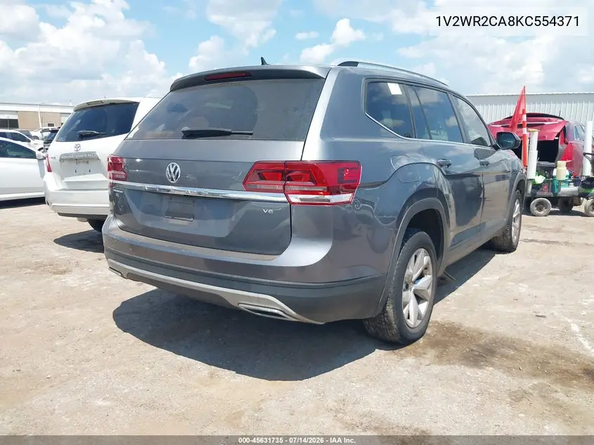 2019 Volkswagen Atlas 3.6L V6 Se W/Technology VIN: 1V2WR2CA8KC554371 Lot: 45631735