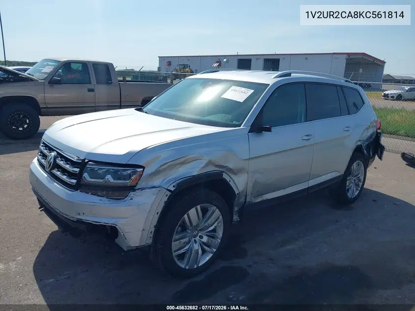 2019 Volkswagen Atlas 3.6L V6 Se W/Technology VIN: 1V2UR2CA8KC561814 Lot: 45632682