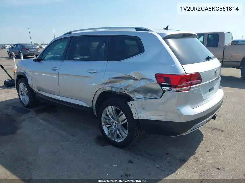 2019 Volkswagen Atlas 3.6L V6 Se W/Technology VIN: 1V2UR2CA8KC561814 Lot: 45632682