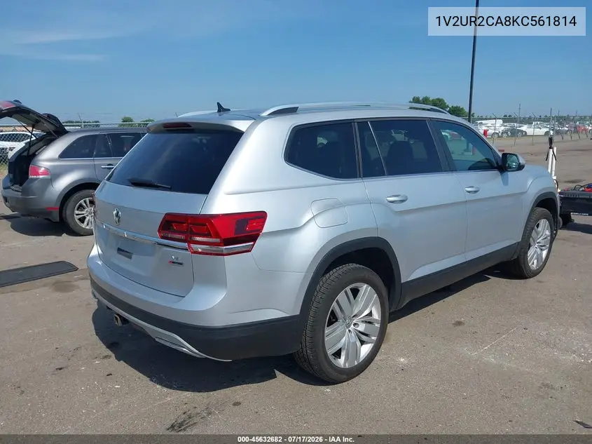 2019 Volkswagen Atlas 3.6L V6 Se W/Technology VIN: 1V2UR2CA8KC561814 Lot: 45632682