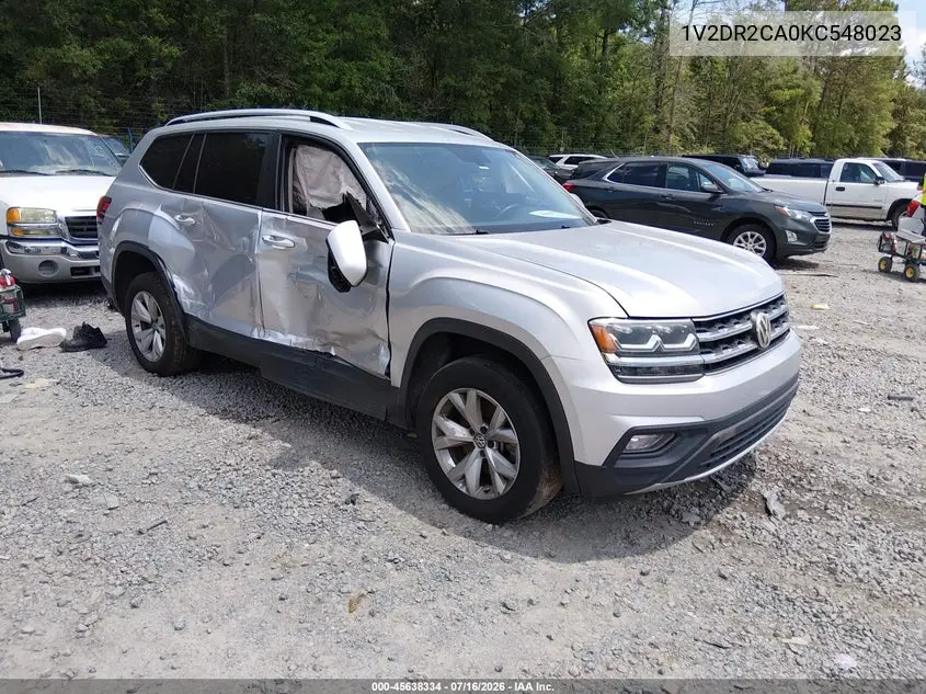 2019 Volkswagen Atlas 3.6L V6 Se VIN: 1V2DR2CA0KC548023 Lot: 45638334