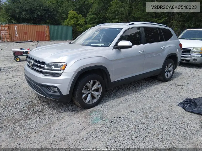 2019 Volkswagen Atlas 3.6L V6 Se VIN: 1V2DR2CA0KC548023 Lot: 45638334