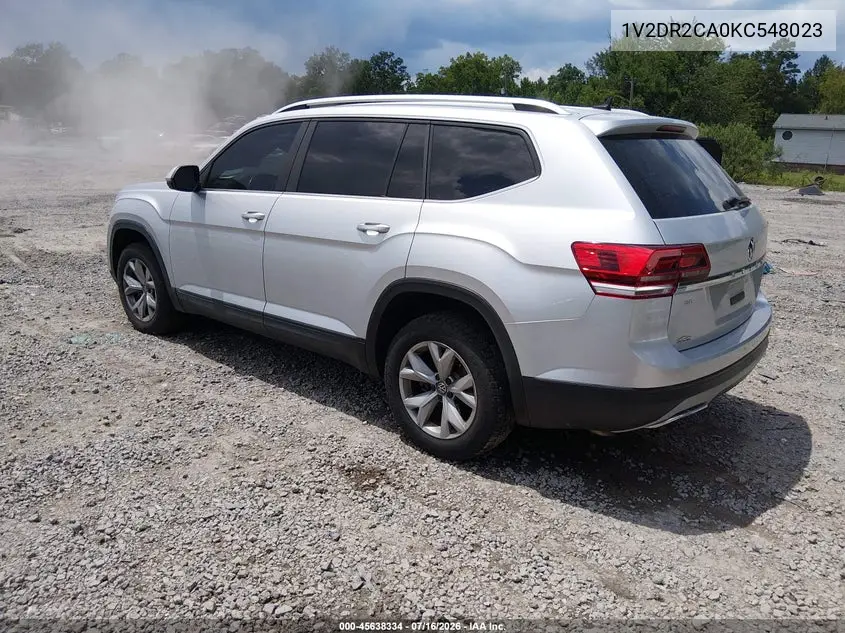 2019 Volkswagen Atlas 3.6L V6 Se VIN: 1V2DR2CA0KC548023 Lot: 45638334